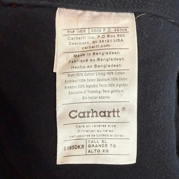 Carhartt Mens XL Tall Shirt Jacket    100% heavyweight cotton, snap closure. - Picture 8 of 8